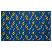Groene Cheek Conure Paraket Fun Bird Blue Feathers Stof (Fat Quarter)