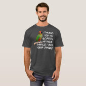 Groene Cheek Conure Parrot Bird Lover Conure Gift T-shirt (Voorkant volledig)