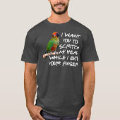 Groene Cheek Conure Parrot Bird Lover Conure Gift T-shirt (Voorkant)