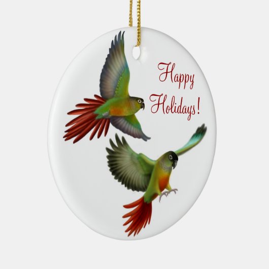 Groene Cheek Conure Parrots Ornament (Rechts)