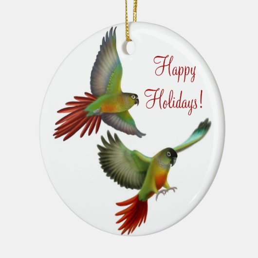 Groene Cheek Conure Parrots Ornament (Links)