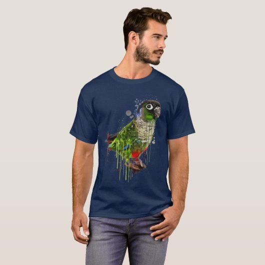 Groene Cheek Conure Shirt Cute Conure Parrot (Voorkant volledig)