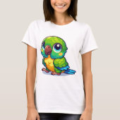 Groene Cheek Conure T-shirt (Voorkant)
