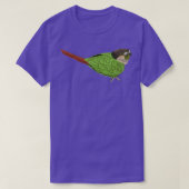 Groene Cheeked Conure 1 T-shirt (Design voorkant)
