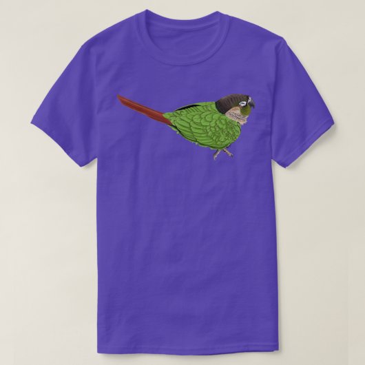 Groene Cheeked Conure 1 T-shirt (Design voorkant)