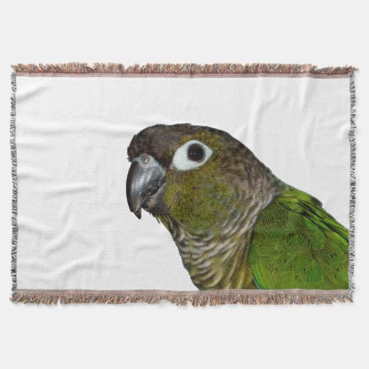 Groene Cheeked Conure Deken (Voorkant)