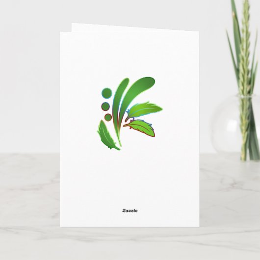 Groene Cheeked Conure Kaart (Achterkant)