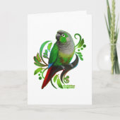 Groene Cheeked Conure Kaart (Voorkant)