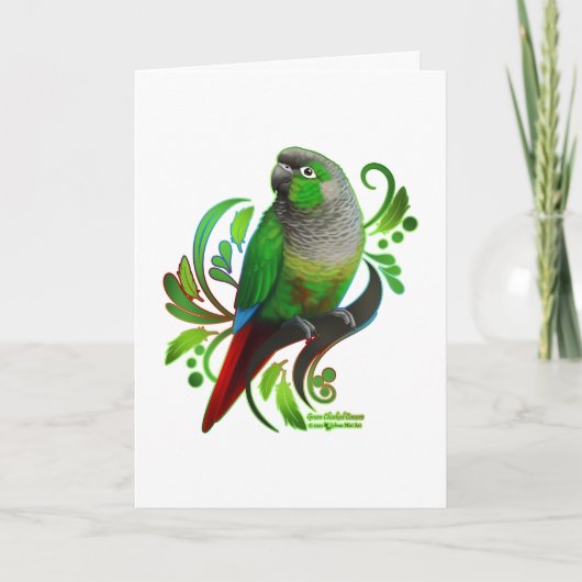 Groene Cheeked Conure Kaart (Voorkant)