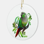 Groene Cheeked Conure Keramisch Ornament (Links)