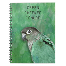 Groene Cheeked Conure - mooie vogel Notitieboek
