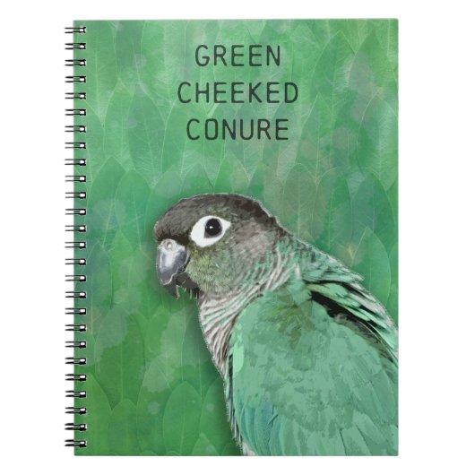 Groene Cheeked Conure - mooie vogel Notitieboek (Voorkant)