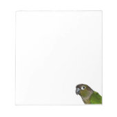 Groene Cheeked Conure Notitieblok (Voorkant)