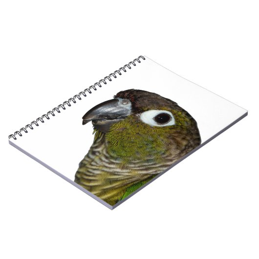 Groene Cheeked Conure Notitieboek (Linkerzijde)