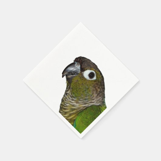 Groene Cheeked Conure Servetten (Hoek)