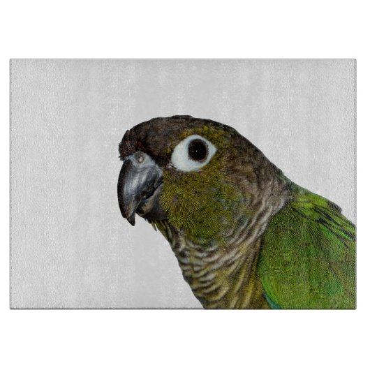 Groene Cheeked Conure Snijplank (Voorkant)