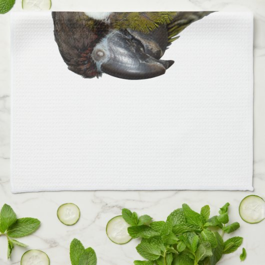 Groene Cheeked Conure Theedoek (Gevouwen)