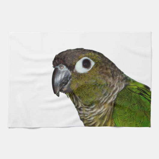 Groene Cheeked Conure Theedoek (Horizontaal)