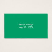 Groene cheer bubble bruiloft aangepaste bar drink  visitekaartjes (Achterkant)