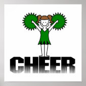 Groene Cheerlead T-shirts en Gifts Poster (Voorkant)