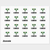 Groene Cheerlead T-shirts en Gifts Ronde Sticker (Vel)