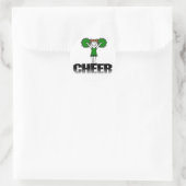 Groene Cheerlead T-shirts en Gifts Ronde Sticker (Tas)