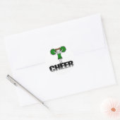 Groene Cheerlead T-shirts en Gifts Ronde Sticker (Envelop)