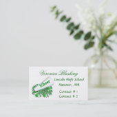 Groene Cheerleader Business / Roepkaart Contactkaartje (Staand voorkant)