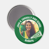 Groene Cheerleader Foto High School Spirit Cheer Magneet (Voorkant / Achterkant)