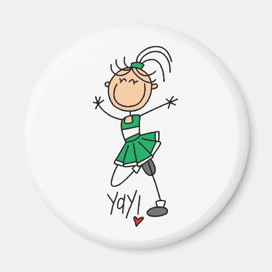Groene Cheerleader Magneet (Voorkant)