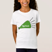 Groene Cheerleader Megaphone T-shirt (Voorkant)
