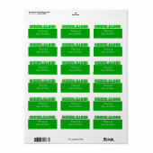 Groene Cheerleader Naam Stickers (Full Sheet)