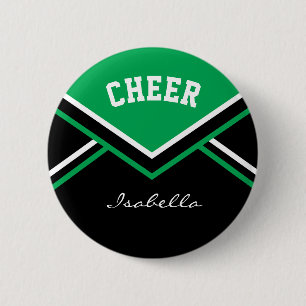 Groene Cheerleader Ronde Button 5,7 Cm