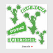 Groene Cheerleader Set Sticker (Vel)