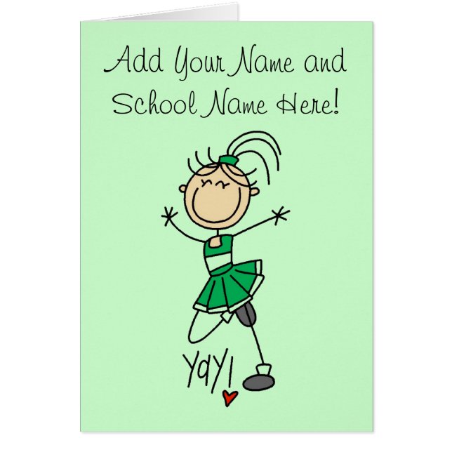 Groene Cheerleader Tshirts en Gifts (Voorkant)