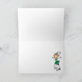 Groene Cheerleader Tshirts en Gifts Kaart (Binnen)