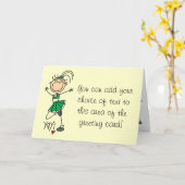 Groene Cheerleader Tshirts en Gifts Kaart (Gele Bloem)