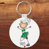 Groene Cheerleader Tshirts en Gifts Sleutelhanger (Voorkant)