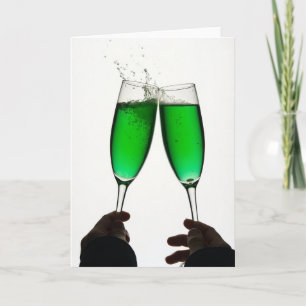 Groene Cheers-vieringskaart Kaart