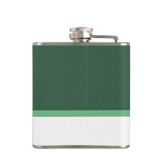 Groene cheques Shamrock Personalized Heupfles (Achterkant)