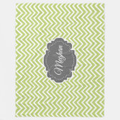 Groene Chevron - Aangepaste fleece Blanket Deken (Voorkant)