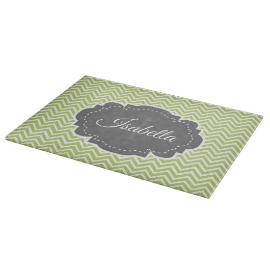 Groene Chevron Aangepaste snijraad Snijplank (Hoek)