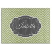 Groene Chevron Aangepaste snijraad Snijplank (Voorkant)