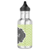 Groene Chevron Aangepaste waterfles (Rechts)