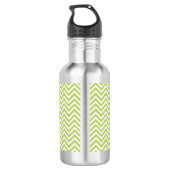 Groene Chevron Aangepaste waterfles (Achterkant)
