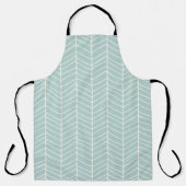 Groene Chevron All Over Print Apron Schort (Voorkant)