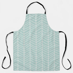 Groene Chevron All Over Print Apron Schort
