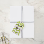 Groene Chevron Bedankt Schattigee moderne kalligra Cadeaulabel (Met Touw)