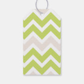 Groene Chevron Bedankt Schattigee moderne kalligra Cadeaulabel (Achterkant)
