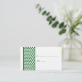 Groene Chevron Border Place Card Plaatskaartje (Staand voorkant)